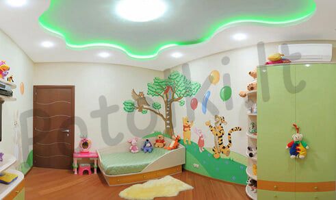 Натяжные потолки в детскую Вильнюс фото1