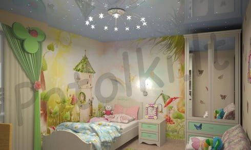 Натяжные потолки в детскую Вильнюс фото3